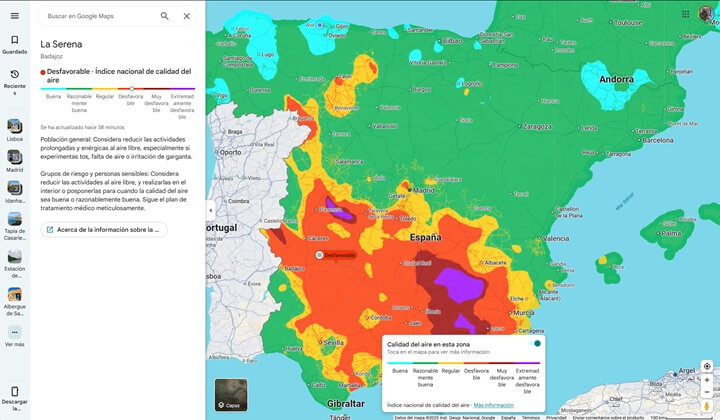 Imagen - Cómo ver la calidad del aire en Google Maps