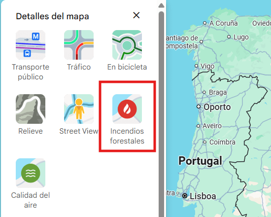 Imagen - Cómo ver el mapa de incendios en Google Maps