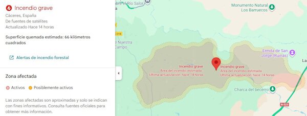 Imagen - Cómo ver el mapa de incendios en Google Maps