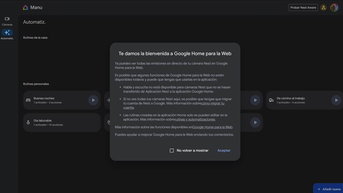 Imagen - Google Home ya permite controlar tu hogar desde la versión web