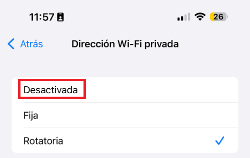 Imagen - Cómo desactivar la dirección MAC aleatoria en iOS