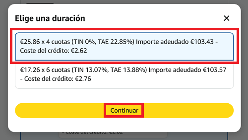 Imagen - Cómo pagar a plazos en Amazon