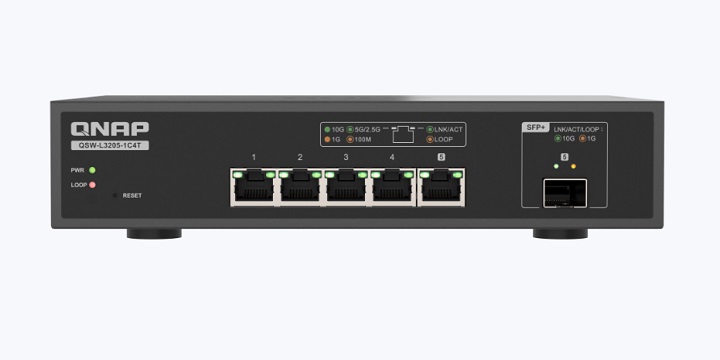 Imagen - QNAP QSW-L3205-1C4T: switch 10 GbE gestionado lite asequible y compacto