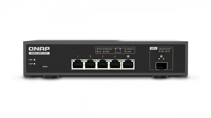 Imagen - QNAP QSW-L3205-1C4T: switch 10 GbE gestionado lite asequible y compacto