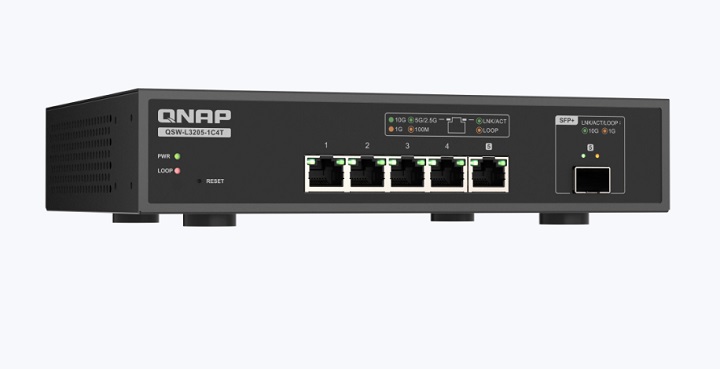 Imagen - QNAP QSW-L3205-1C4T: switch 10 GbE gestionado lite asequible y compacto