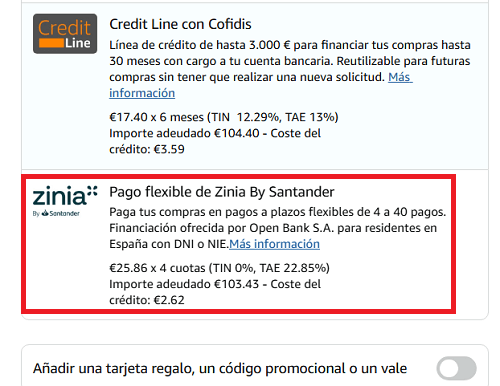 Imagen - Cómo pagar a plazos en Amazon