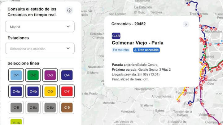 Imagen - Renfe lanza una web para que puedas ver por donde va tu tren de Cercanías en tiempo real