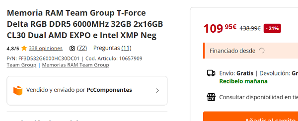 Imagen - El precio de la memoria RAM se dispara: casi 5 veces más cara desde el verano