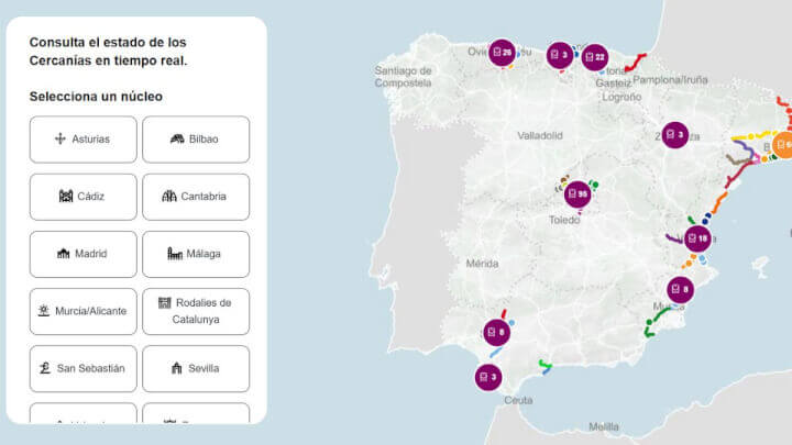 Imagen - Renfe lanza una web para que puedas ver por donde va tu tren de Cercanías en tiempo real