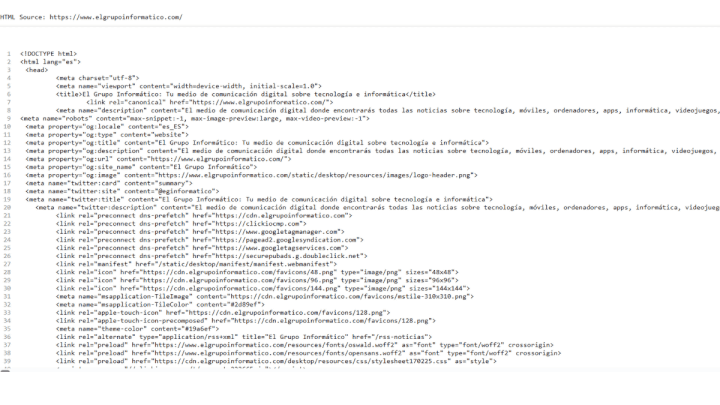 Imagen - C&oacute;mo ver el c&oacute;digo HTML de una web desde el m&oacute;vil