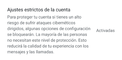 Imagen - WhatsApp añade los &quot;ajustes estrictos de la cuenta&quot;: qué son y cómo mejoran la seguridad