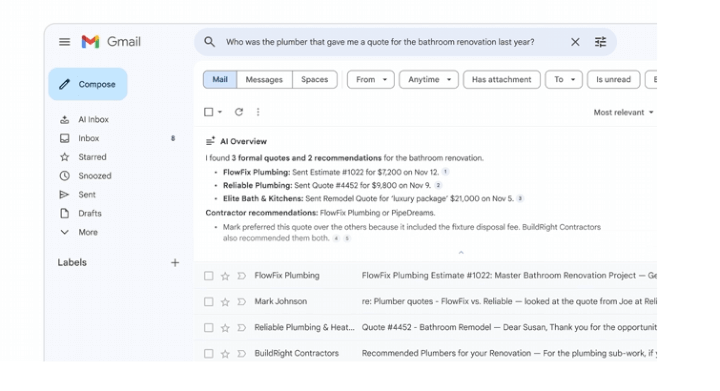 Imagen - Gmail explota con la IA: aprovecha todas las herramientas de Gemini
