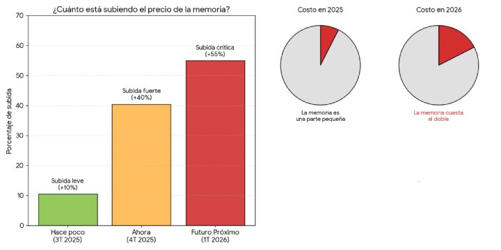 Imagen - Precios de las memorias DRAM suben 50 % seg&uacute;n datos del mercado