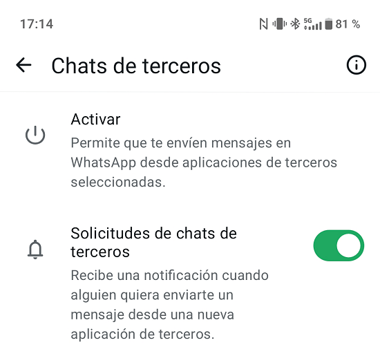 Imagen - C&oacute;mo activar los chats de terceros en WhatsApp