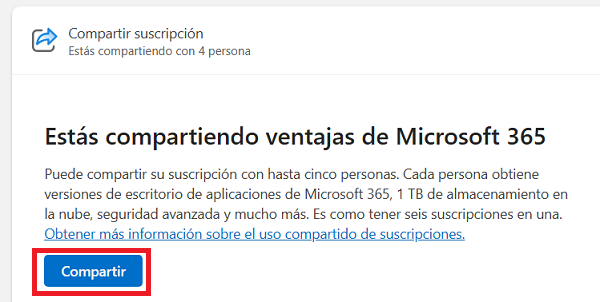 Imagen - C&oacute;mo compartir la suscripci&oacute;n de Microsoft 365 Familia o Premium