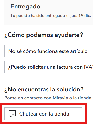 Imagen - C&oacute;mo contactar con Miravia: tel&eacute;fono, correo, chat...
