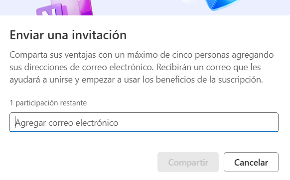 Imagen - C&oacute;mo compartir la suscripci&oacute;n de Microsoft 365 Familia o Premium