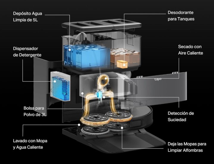 Imagen - Tapo RV50 Pro Omni es el nuevo robot aspirador con una potente succi&oacute;n de hasta 15.000 Pa