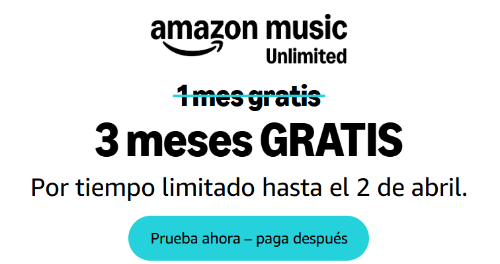Imagen - Olv&iacute;date de Spotify: consigue 3 meses gratis de Amazon Music Unlimited