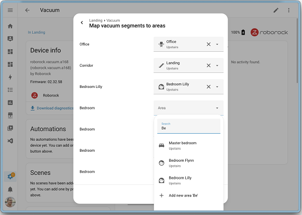 Imagen - Home Assistant ahora permite programar la limpieza del robot aspirador por zonas