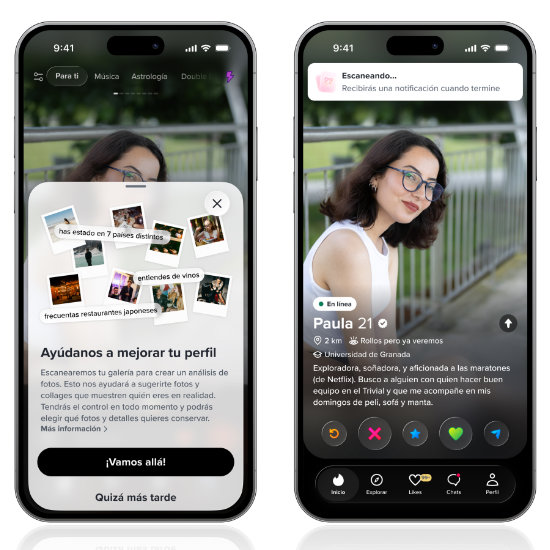Imagen - Citas en v&iacute;deo, apoyo de la IA o reconocimiento facial: todas las novedades de Tinder