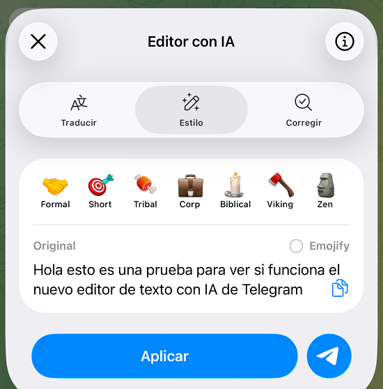 Imagen - Telegram a&ntilde;ade Editor con IA y ya es compatible con Live Photos: as&iacute; funciona