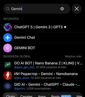 Imagen - C&oacute;mo tener Gemini en Telegram