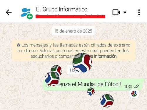 Imagen - WhatsApp celebra el Mundial: as&iacute; puedes usar la genial reacci&oacute;n animada del bal&oacute;n oficial