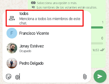Imagen - WhatsApp a&ntilde;ade mejores encuestas, menciones a @todos y grupos paralelos f&aacute;ciles de crear
