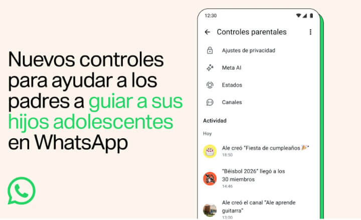 Imagen - WhatsApp refuerza el control parental: supervisa sus grupos o su foto de perfil
