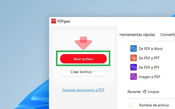Imagen - PDFgear: edita PDF, convierte a Word, une, firma y m&aacute;s totalmente gratis
