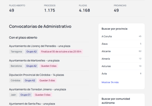 Imagen - Este buscador te permite buscar todas las convocatorias de oposiciones en Espa&ntilde;a