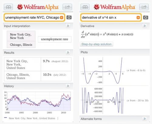 Imagen - Wolfram Alpha, una app para buscar contenido de todo tipo