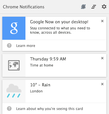 Imagen - Google Now llega a Chrome