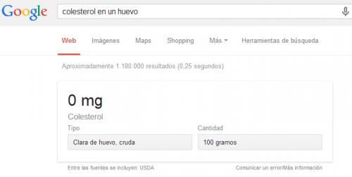 Imagen - Google Search ya muestra resultados nutricionales en espa&ntilde;ol