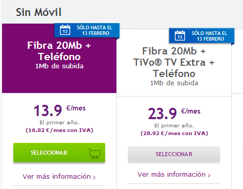 Imagen - Ono baja el precio de su fibra &oacute;ptica de 20 megas hasta los 13.90 euros mensuales