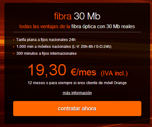 Imagen - Orange lanza fibra &oacute;ptica de 30 megas