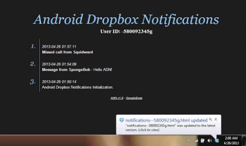 Imagen - Android Dropbox Notifications, todas los avisos en nuestro escritorio