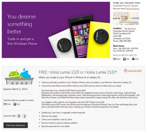 Imagen - Microsoft cambia tu iPhone o Samsung por un Nokia Lumia